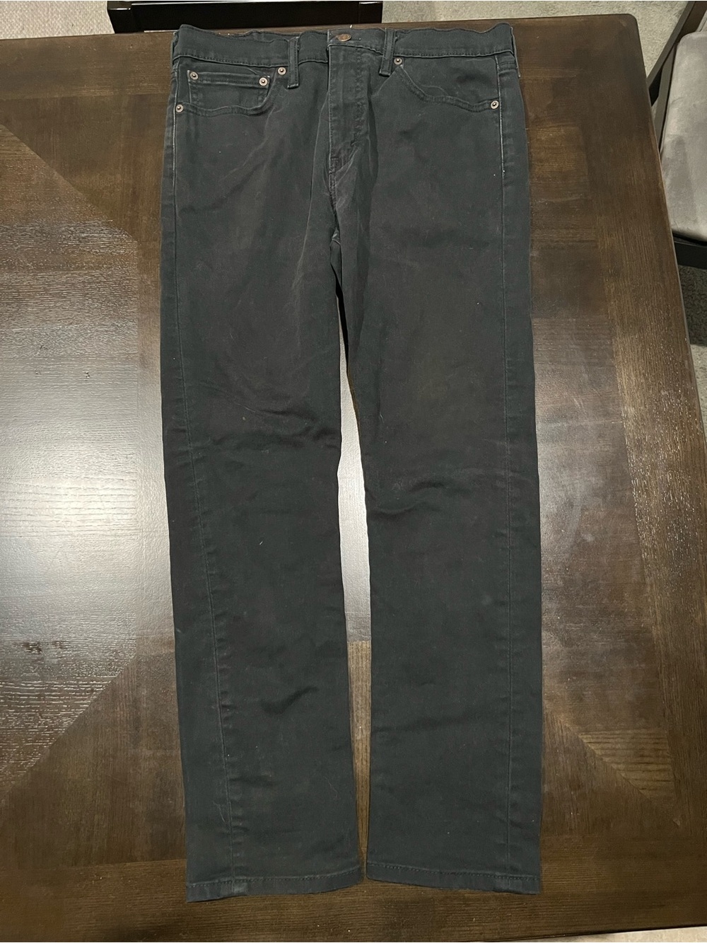 510” Levi's Men's 34x30 Black Dark Wash Slim Fit Skinny Low Rise Denim Jeans